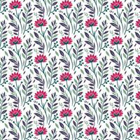 seamless floral pattern with vintage botanical illustrations and intricate ornamental foliage for textile applications vector