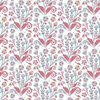 seamless floral pattern with intricate ornamental leaf motifs and delicate botanical textures for stylish backgrounds vector