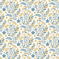 floral pattern with garden inspired dahlia and foliage elements for seamless fabric and print applications vector