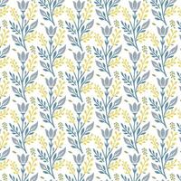floral pattern with detailed nature inspired botanical motifs and seamless ornamental elements for stylish prints vector