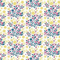 seamless floral pattern with intricate garden inspired leaves and delicate stylized botanical elements for textiles vector