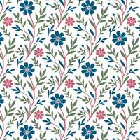 seamless floral pattern with intricate botanical stems and ornamental elements for textile and wallpaper vector