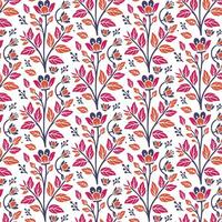 floral pattern with elegant garden inspired motifs and delicate foliage for seamless background and fabric printing vector