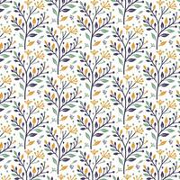seamless floral pattern with intricate garden inspired botanical leaves and delicate ornamental details for wallpaper vector