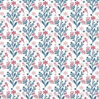 floral pattern with stylish botanical elements and seamless nature inspired ornamental details for wrapping paper vector