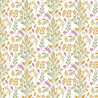 floral pattern with field inspired foliage and intricate ornamental details for seamless textile designs vector