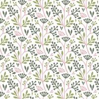 seamless floral pattern with seasonal nature inspired blossoms and botanical foliage for stylish backgrounds vector