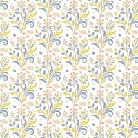 seamless floral pattern with garden inspired botanical illustrations and intricate ornamental leaf textures for stylish prints vector