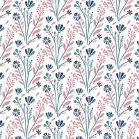 seamless floral pattern with detailed botanical garden motifs and intricate ornamental foliage for surface prints vector