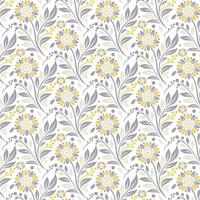 seamless floral pattern with vintage botanical elements and ornamental textures for wrapping paper and backgrounds vector