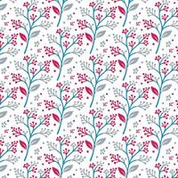 seamless floral pattern with seasonal botanical textures and delicate ornamental foliage for wrapping paper and prints vector