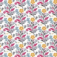 floral pattern with elegant botanical stems and seamless ornamental textures for stylish textile and fashion prints vector