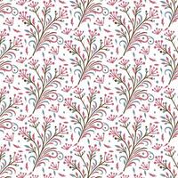 floral pattern with elegant botanical illustrations and seamless foliage details for stylish surface prints vector