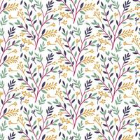 seamless floral pattern with intricate garden inspired motifs and delicate plant stems for wrapping paper vector