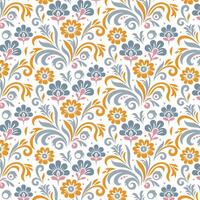 seamless floral pattern with stylish botanical illustrations and detailed leaf arrangements for wallpaper vector