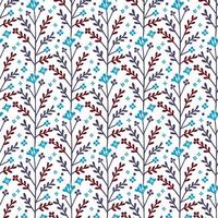 floral pattern with detailed ornamental foliage and seamless botanical elements for stylish textile printing vector