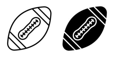American Football icons set. for mobile concept and web design on white background vector