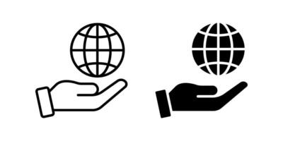 Set of Globe icons. for mobile concept and web design. illustration on white background vector