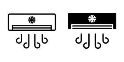 Air conditioner icons set. for mobile concept and web design on white background vector