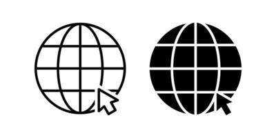 Go to web icon set. for mobile concept and web design. illustration vector