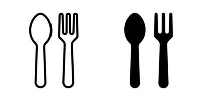 Fork with spoon icon. cutlery sign. for mobile concept and web design. illustration vector