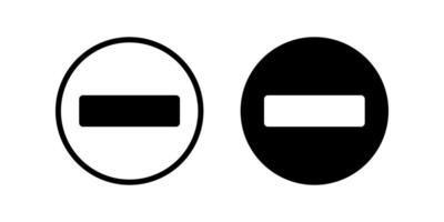 No Entry icon set. Forbidden Symbol. Strictly prohibited sign. for mobile concept and web design. illustration on white background vector