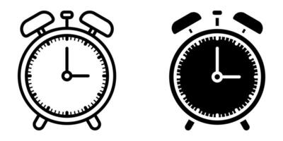Alarm Clock icons set. for mobile concept and web design on white background vector