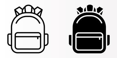 Backpack icons set. for mobile concept and web design. illustration on white background vector