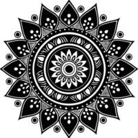 a black and white design with circular pattern vector
