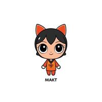 a cartoon character with the word mark on it vector