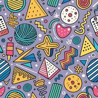 seamless pattern with ,colorful shapes shapes vector