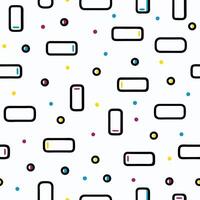 pattern with colorful squares and circles vector