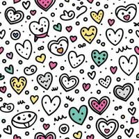 seamless pattern with hearts and hearts vector