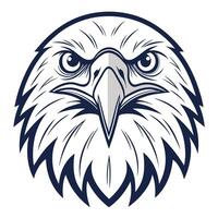 an eagle head with a large beak on it vector