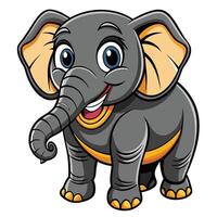 cartoon elephant white background illustration vector