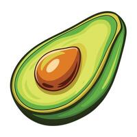 an avocado is shown style white background white background vector