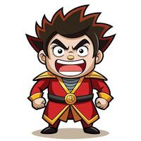 a cartoon character with red hair and a red coat vector