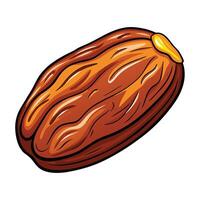 a cartoon of a ripe date palm fruit vector