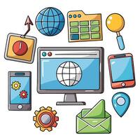 internet and web design icons,illustration vector