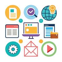 web design icon set illustration vector