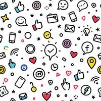 social media icons and icons set vector