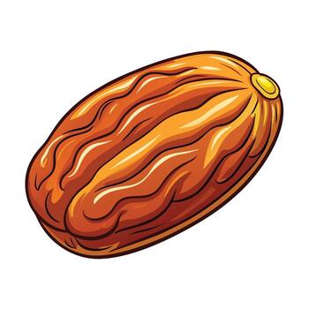 a cartoon cocoa bean on a white background vector