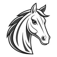 a horse head with a mane on it vector