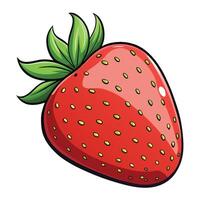 a strawberry is shown, on white background vector