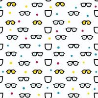 seamless pattern with glasses and polka dots vector