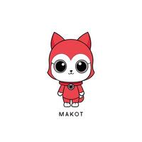 a cartoon character with the word makot on it vector