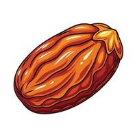 a cartoon illustration of a ripe cocoa pod vector