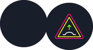 Speed Bump Line Multi Color Design vector
