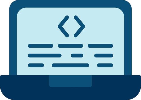 A laptop with a file open on it vector