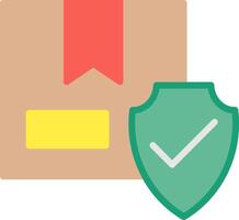 A green shield with a check mark on it vector